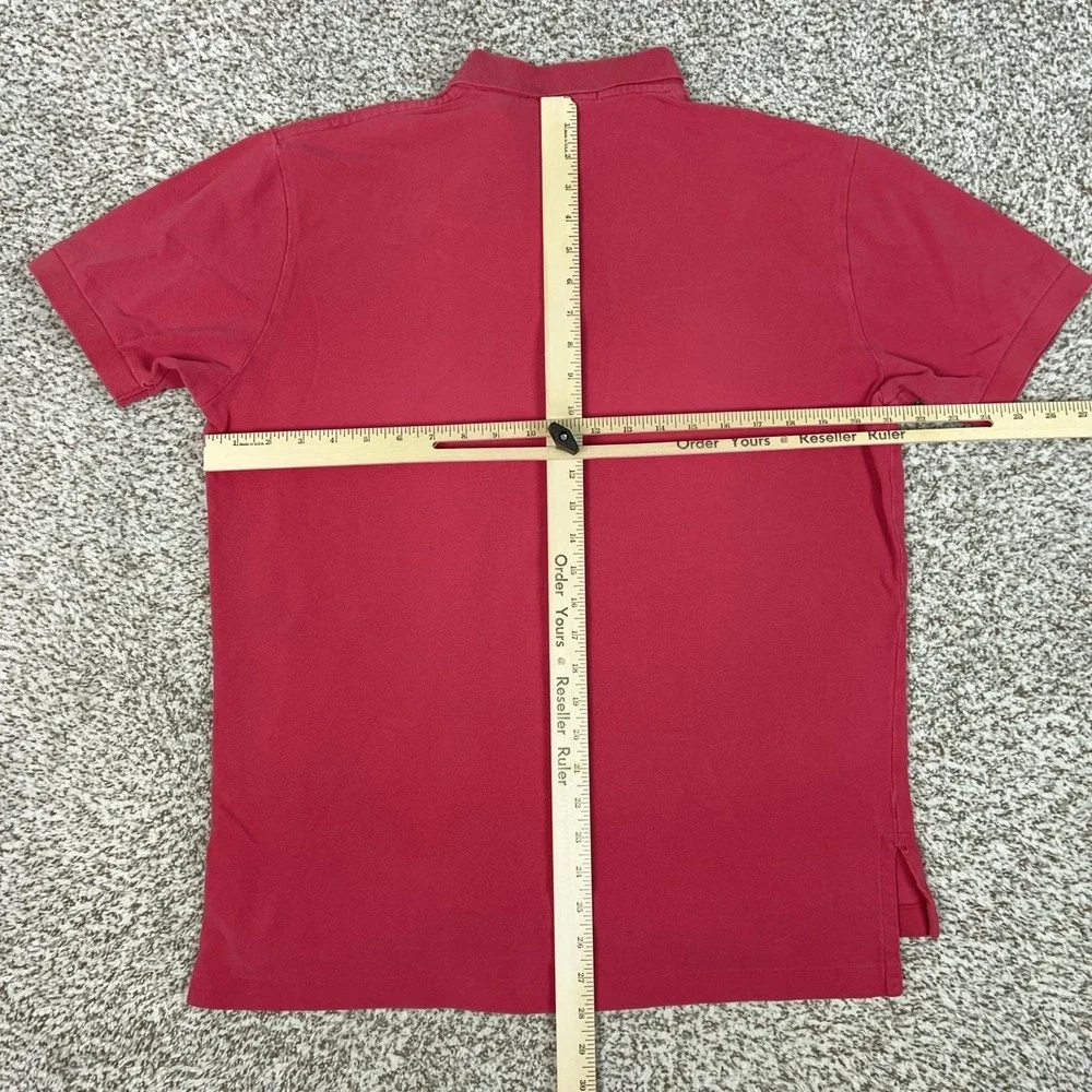 Polo Ralph Lauren Polo Shirt Mens Large Red Cotton Pony Logo Golf Top Casual
